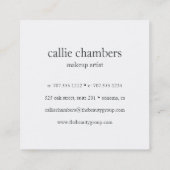 水絵を描色フローラ スクエア名刺 (裏面)