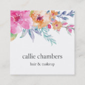 水絵を描色フローラ スクエア名刺 (正面)