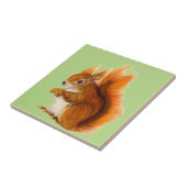 水絵を描色野生生物芸術の赤リス タイル (側面)