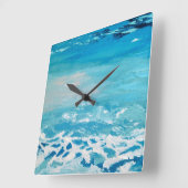 水絵を描色 スクエア壁時計 (傾斜)