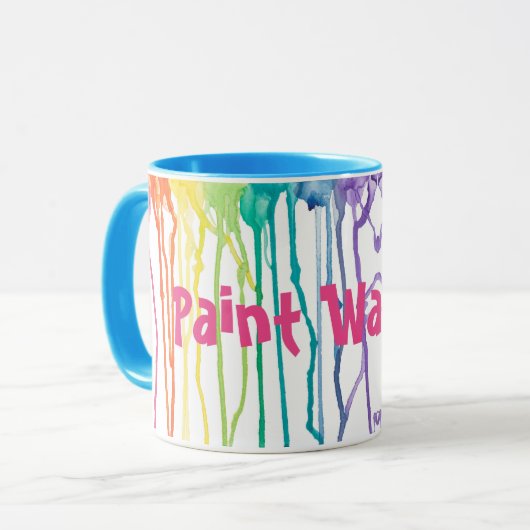 水絵を描?レインボードリップスマグ マグカップ (正面左)