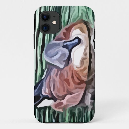 水絵画のアヒルの水泳 Case-Mate iPhoneケース (裏面)