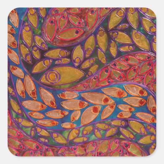 水絵画のシール スクエアシール (正面)