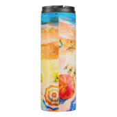水絵画彩海景トップビューカラフル  タンブラー (裏面)