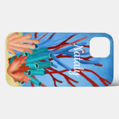 水絵画色のサンゴ Case-Mate iPhoneケース (裏面 (横))