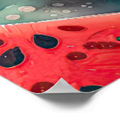 水絵画色のスイカII ポスター (角)