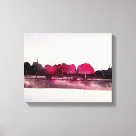 水絵画色の横カラフル景 キャンバスプリント