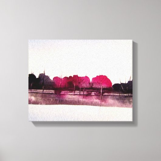 水絵画色の横カラフル景 キャンバスプリント (正面)
