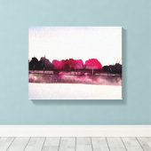 水絵画色の横カラフル景 キャンバスプリント (インサイチュ (ウッドフロア))