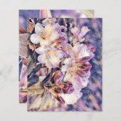 水絵画色の紫のあぜ花 (正面/裏面)