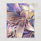 水絵画色の紫のあぜ花 (裏面)