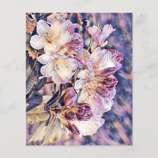 水絵画色の紫のあぜ花 (正面)