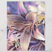 水絵画色の紫のあぜ花 (裏面)
