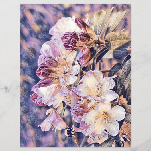 水絵画色の紫のあぜ花 (正面)