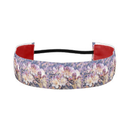水絵画色の紫のあぜ花 アスレチックヘッドバンド