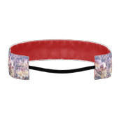 水絵画色の紫のあぜ花 アスレチックヘッドバンド (裏面)