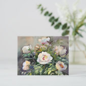 水絵画色の美しい花 ポストカード (スタンド正面)