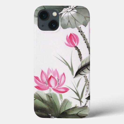 水絵画色の蓮 Case-Mate iPhoneケース (裏面)