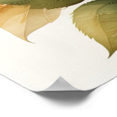 水絵画色バラ ポスター (角)