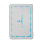 水縁ど滴付き青エレガント浴場 バスマット (正面縦)