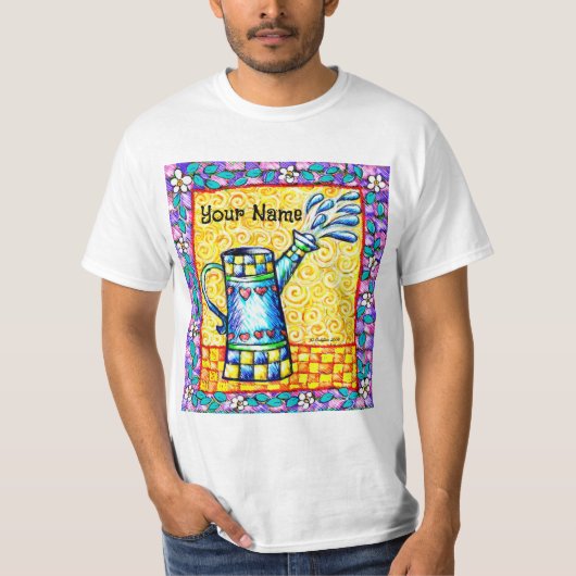 水缶ハート花 Tシャツ (正面)