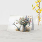 水考えやり缶の花 カード (黄色い花)