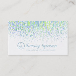 水耕栽培の水ベースのビジネスドリップ水彩 名刺