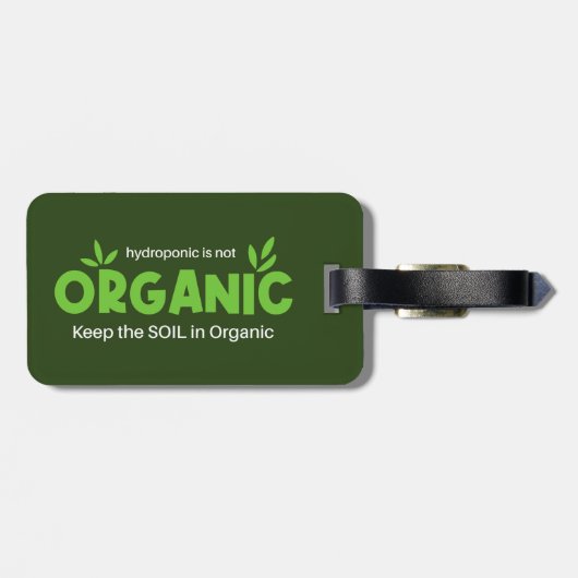 水耕栽培はオーガニック保の土壌ではオーガニックない ラゲッジタグ (裏面横)