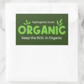 水耕栽培はオーガニック保の土壌ではオーガニックない 長方形シール (バッグ)