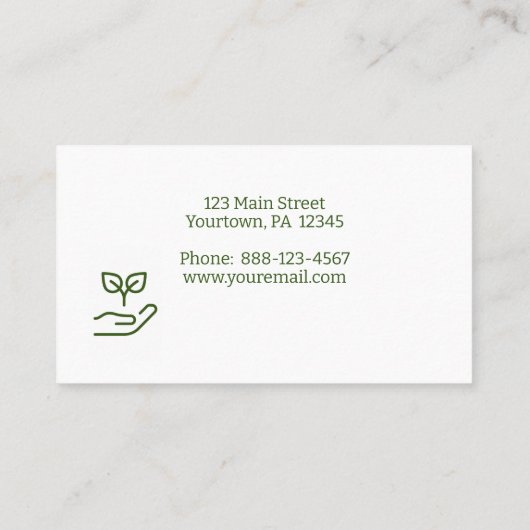 水耕栽培 名刺 (裏面)