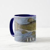 水背景のTenchの淡水魚、 マグカップ (正面左)