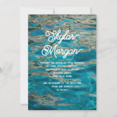 水背景結婚式招待状 招待状 (正面)