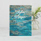 水背景結婚式招待状 招待状 (スタンド正面)