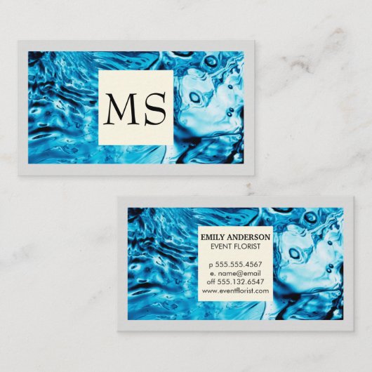 水背景 名刺 (正面/裏面)