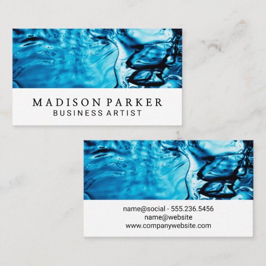 水背景 名刺 (正面/裏面)