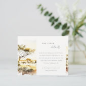水自然色アフリカ景観結婚詳細 エンクロージャーカード (スタンド正面)