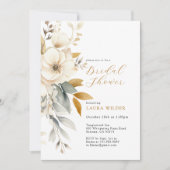 水自然色ワイルドフラワーブライダルシャワー 招待状 (正面)