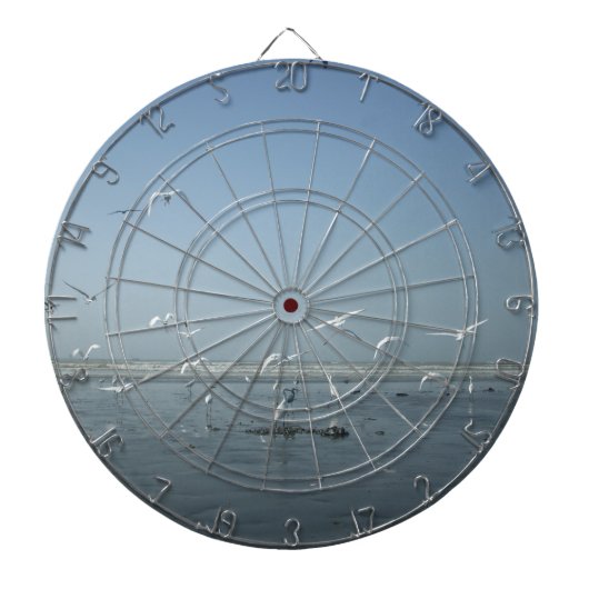 水自然飛んでいるのバレエで美しい鶴 ダーツボード (正面)