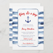 水航海の彩ベビーシャワー招待状 招待状 (正面/裏面)