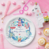 水航海の男女兼用色の赤ちゃんシャワー ペーパープレート (パーティー)