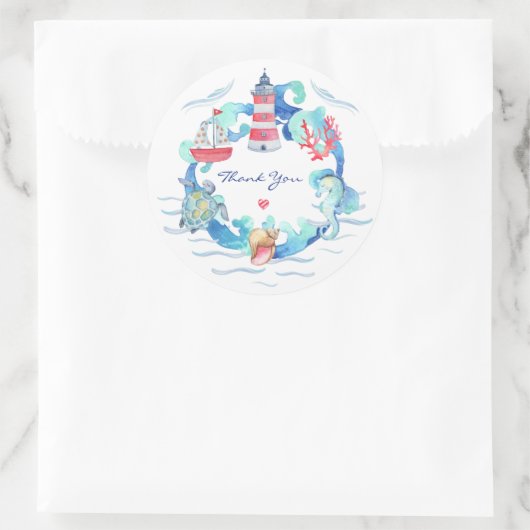 水航海の男女兼用色の赤ちゃんシャワー ラウンドシール (バッグ)