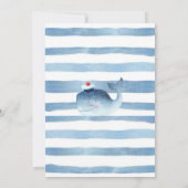 水航海の男女兼用色の赤ちゃんシャワー 招待状 (裏面)