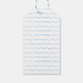 水航海の色いかり青パーソナライズされた ギフトタグ (裏面)