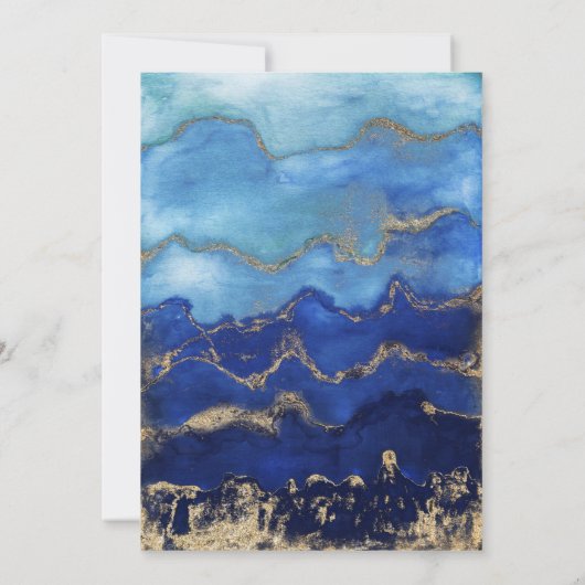 水航海の色の男の子の赤ちゃんシャワーbyメール 招待状 (裏面)