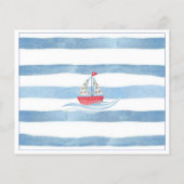 水航海の色の赤ちゃんシャワー知恵の言葉 (裏面)