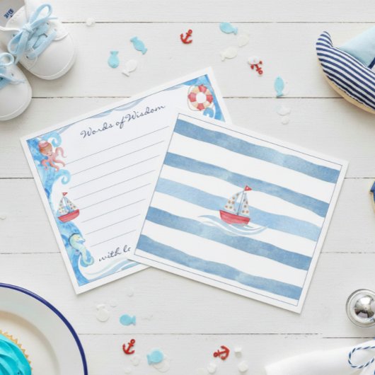 水航海の色の赤ちゃんシャワー知恵の言葉