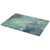 水航海の色アクア海タコ カッティングボード (角)