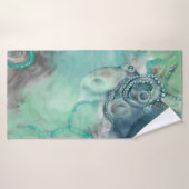 水航海の色アクア海タコ バスタオル (バスタオル)