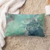 水航海の色アクア海タコ ランバークッション (ブランケット)