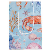 水航海の色コーラルリーフデリツ ミディアムペーパーバッグ (裏面)